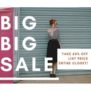 60% OFF ENTIRE CLOSET